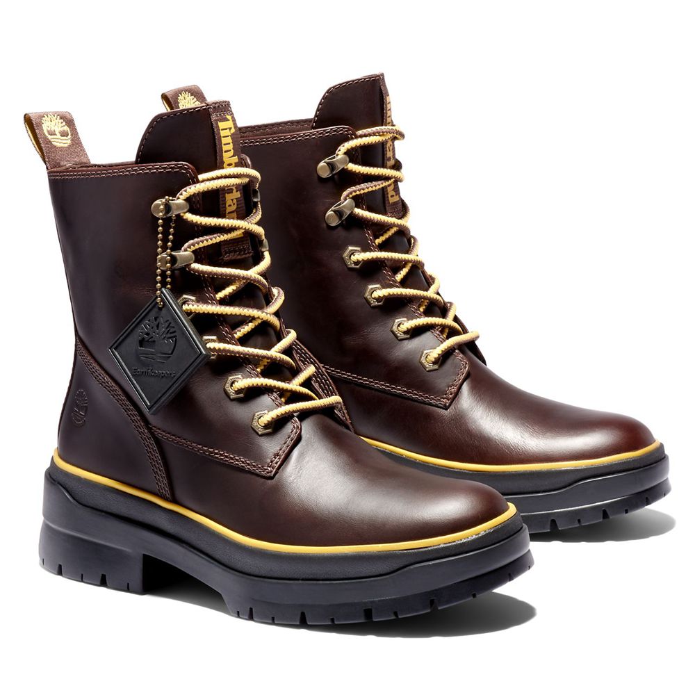 Bocanci Cu Dantelă Timberland Dama Maro Inchis - Malynn Ek+ Waterproof - Romania - FTLNZA671